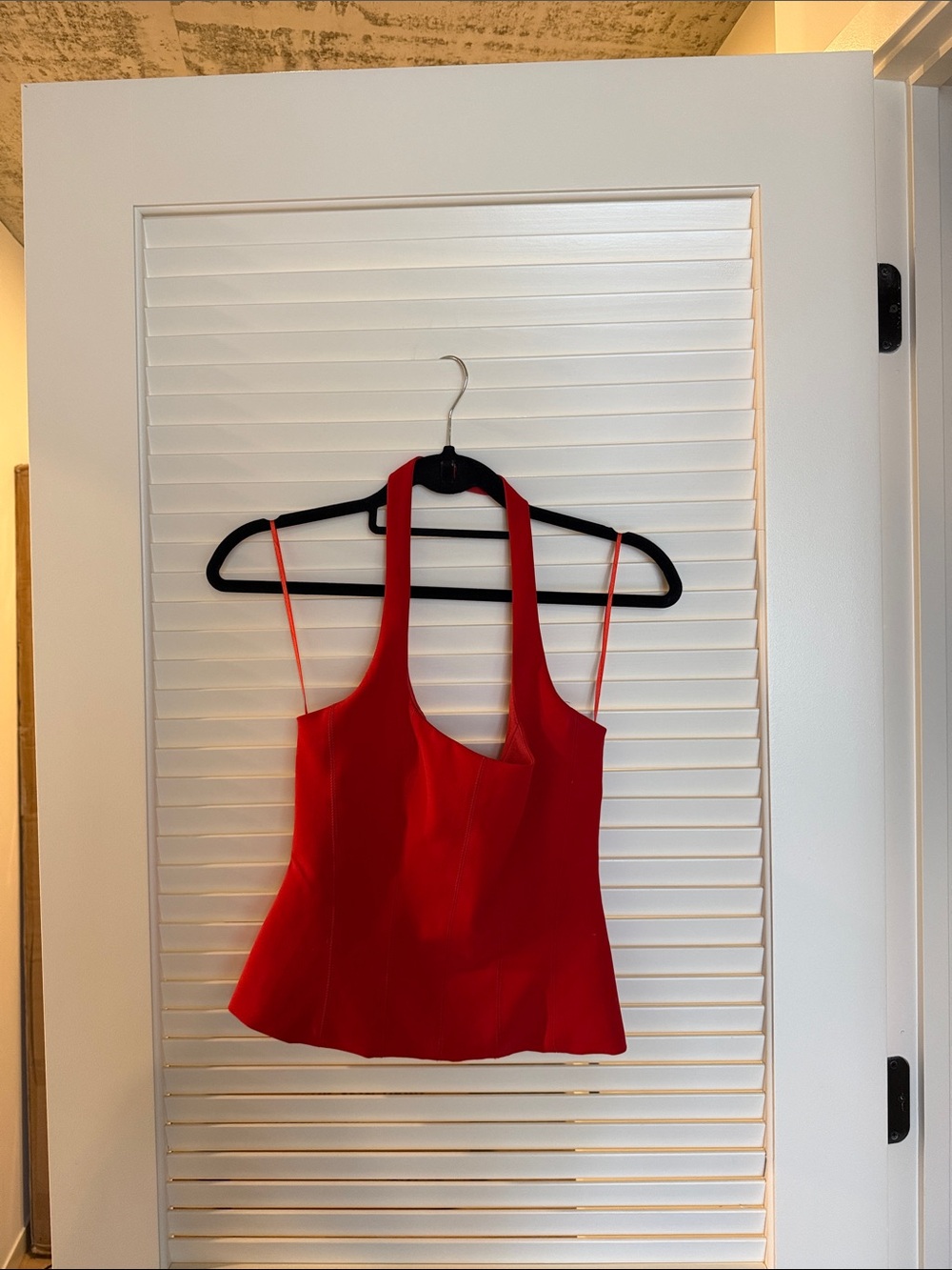Zara Red Sleeveless Scoop Neck Tank Top